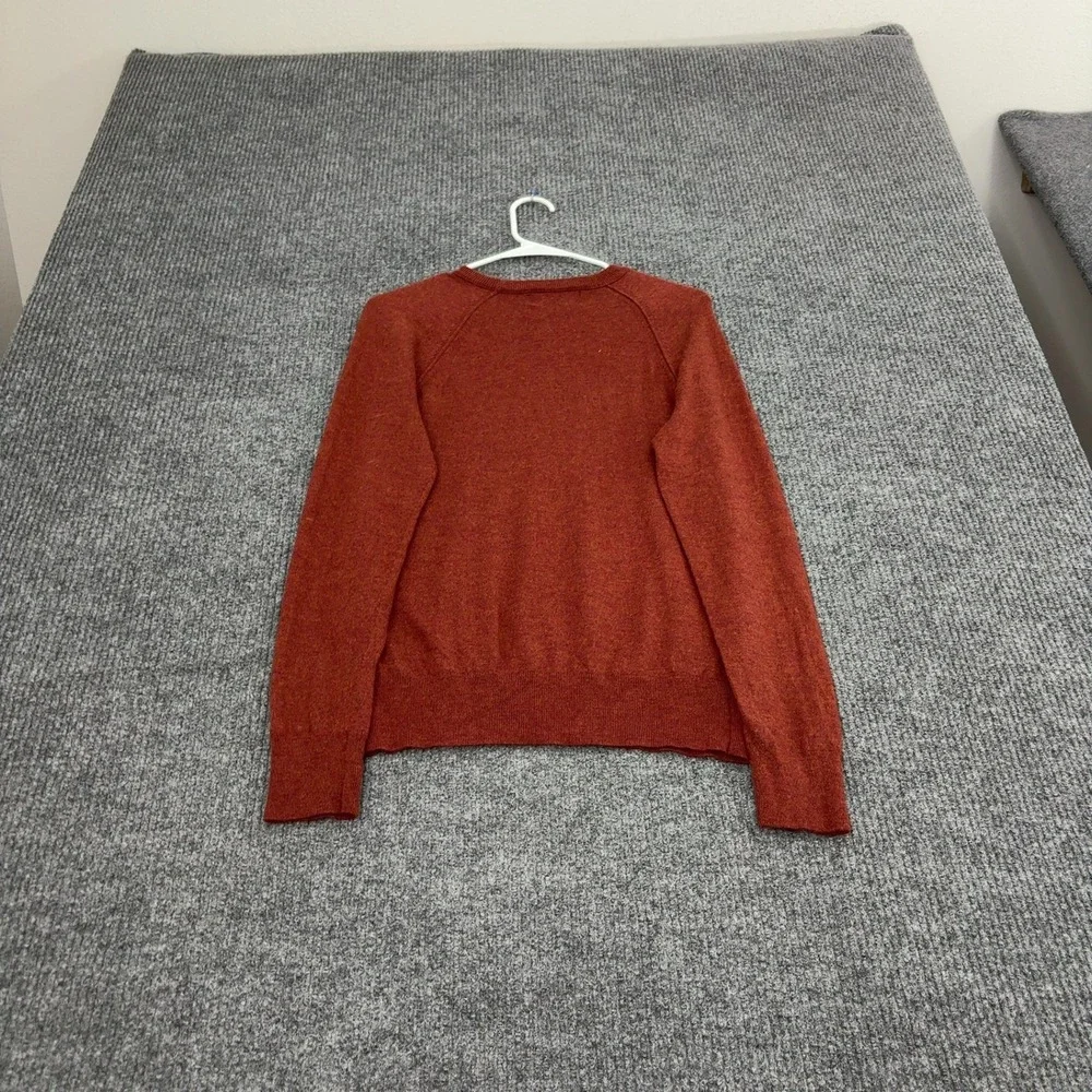 Banana Republic Sweater Mens S Orange Merino Wool Crewneck Classic Casual